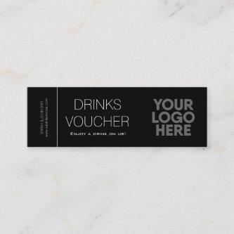 Corporate Drink Voucher Add Your Own Logo Card