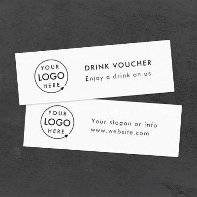 Corporate Drink Voucher | Company Event Logo Card