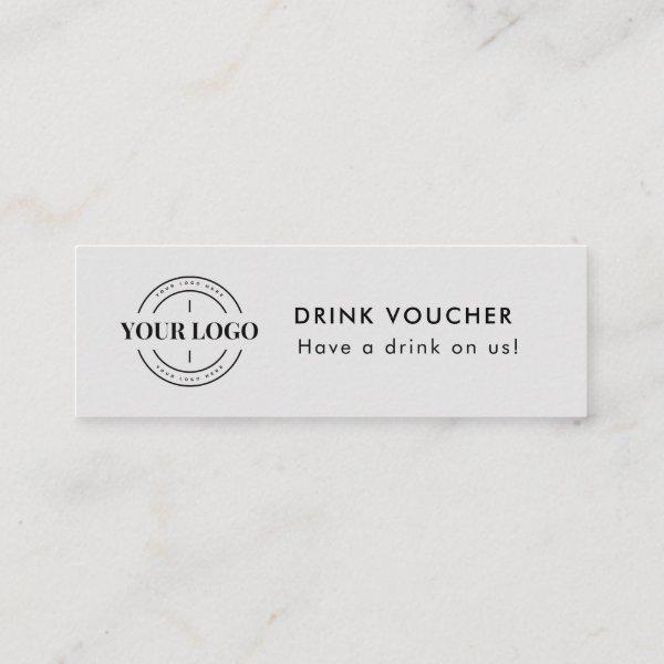 Corporate Drink Voucher Ticket Company Event Logo
