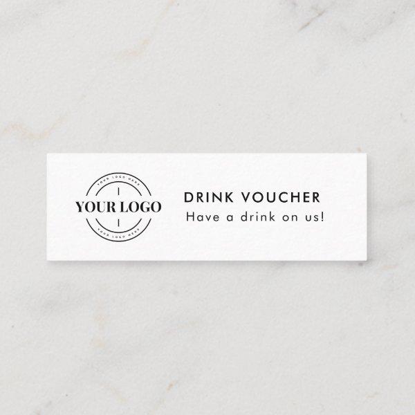 Corporate Drink Voucher Ticket Company Event Logo