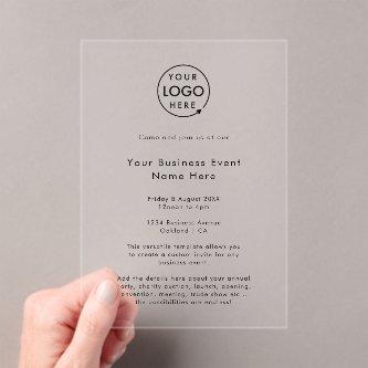 Corporate Event | Minimalist Professional Business Acrylic Invitations