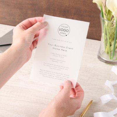 Corporate Event | Minimalist Professional Business Vellum Invitations