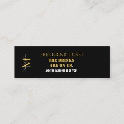 Corporate Event Wedding Drink Voucher Company Card