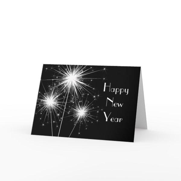 Corporate Happy New Year Card (black)
