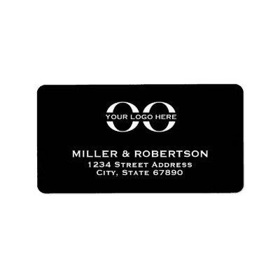 Corporate Logo Black Return Address Label