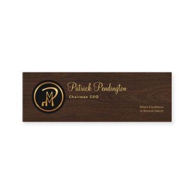 Corporate Minimalist Fine Wood Grain CEO Mini