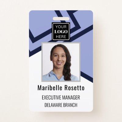 Corporate Modern Dark blue Employee Badge