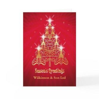 Corporate, Stylized Christmas tree Christmas card