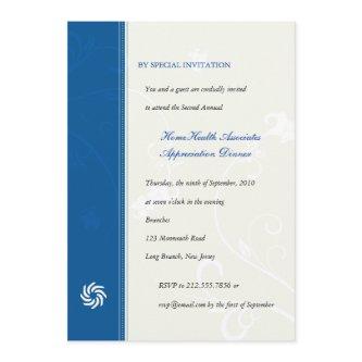 Corporate Vines Blue Invitation