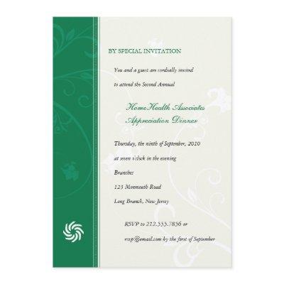 Corporate Vines Emerald Invitation