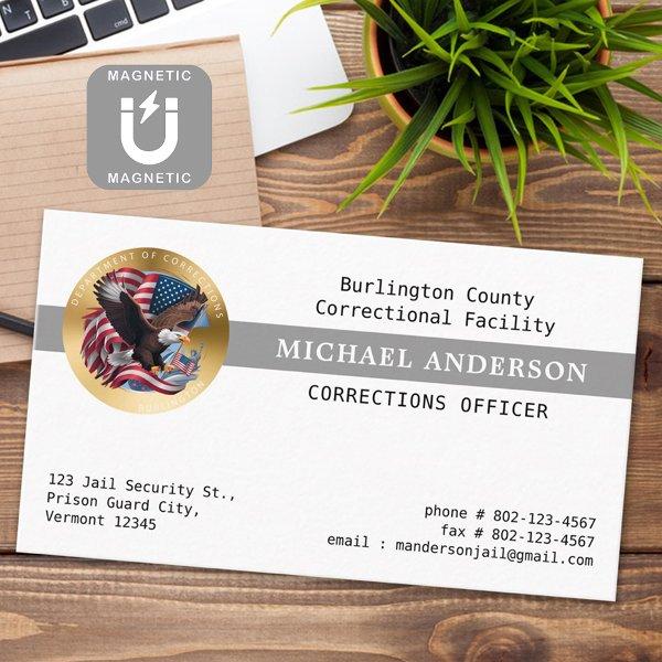 Correctional Department Parole Officer Prison Logo  Magnet