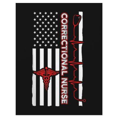 Correctional Nurse USA Flag Nursing RN Letterhead