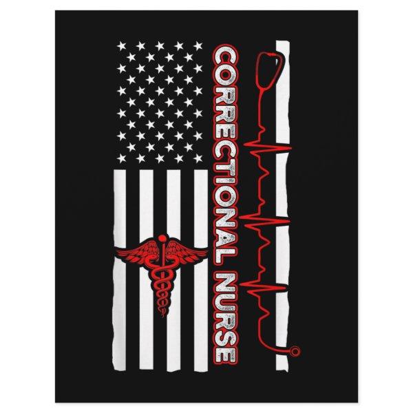 Correctional Nurse USA Flag Nursing RN Letterhead