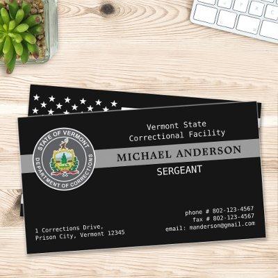 Correctional Officer Custom Logo Thin Gray Line Bu