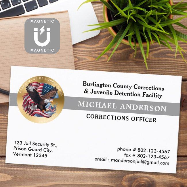 Corrections Department Parole Security Badge Logo Magnet