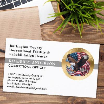 Corrections Officer Prison Security Badge Logo