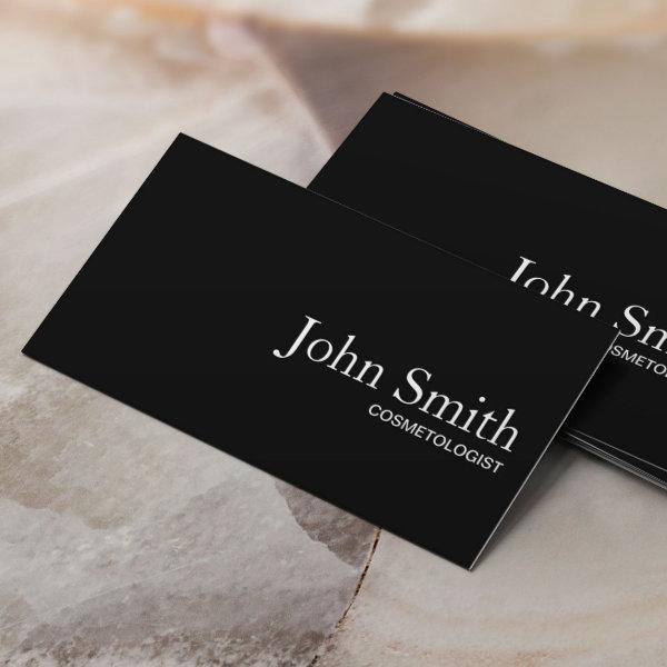 Cosmetologist Plain Black QR Code Makeup Artist