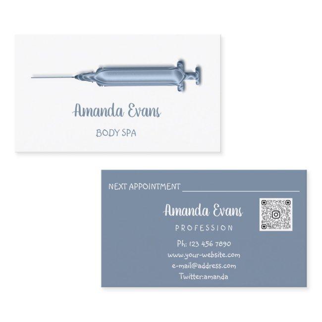 Cosmetologist Syringe Botox Injections SPA Beauty Appointment Card