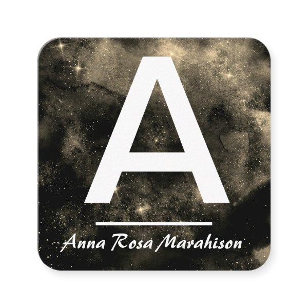 *~* Cosmic Space INITIAL Celestial  QR LOGO PHOTO  Square
