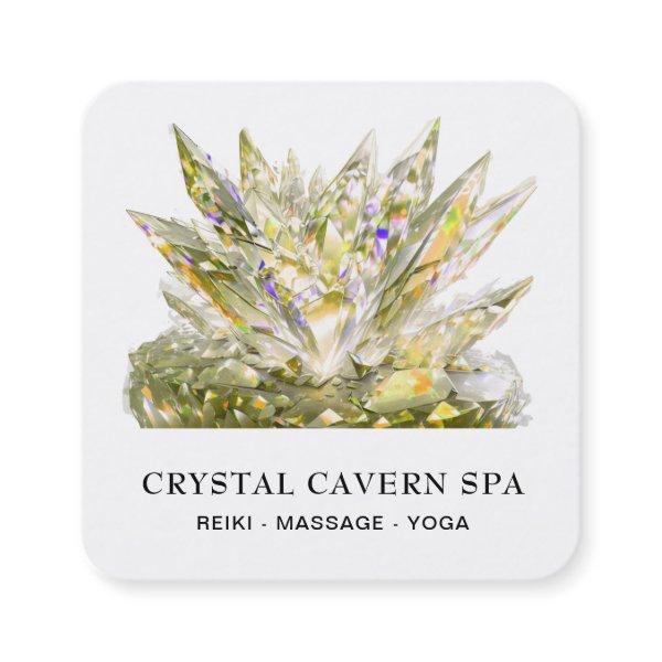 *~* Cosmic Sparkling Magical Gold Crystal QR Square