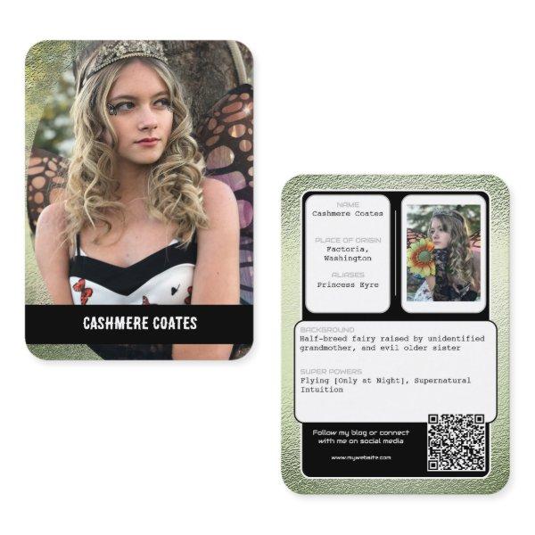 Cosplay Character Custom Trading Cards | QR Code W
