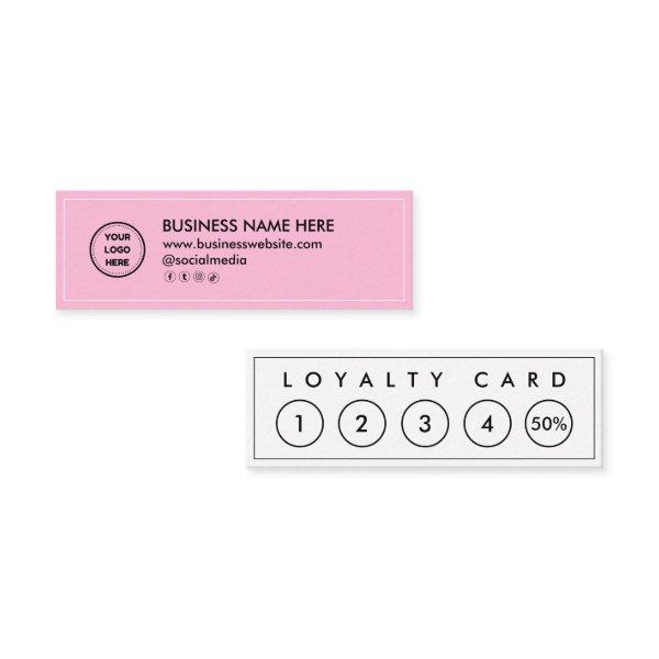 Cotton Candy Pink Mini Chic Modern Minimalist Loyalty Card