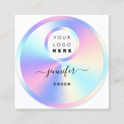 Couch Therapist Holograph QRCode Logo Photo White Square