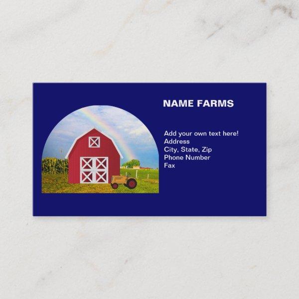 Country Farm Red Barn Blue Sky Your Name