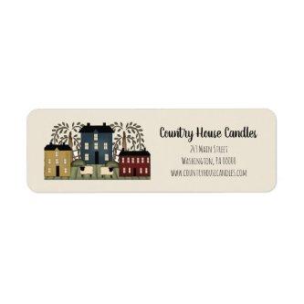 Country House Whimsical Craft Return Address  Label