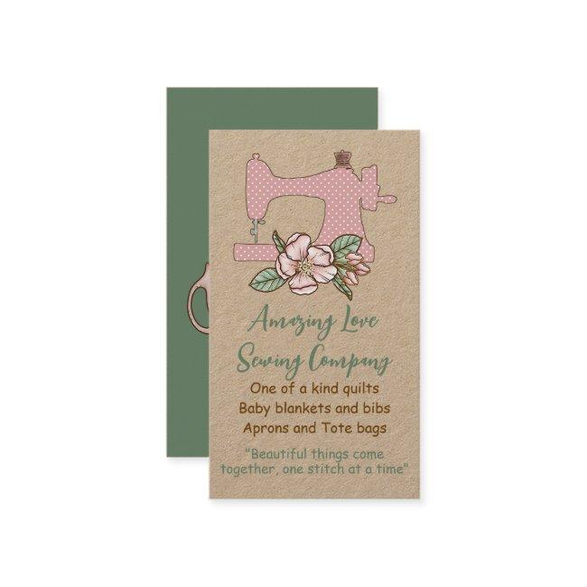 Country Love Polka dot Sewing Machine Business Car