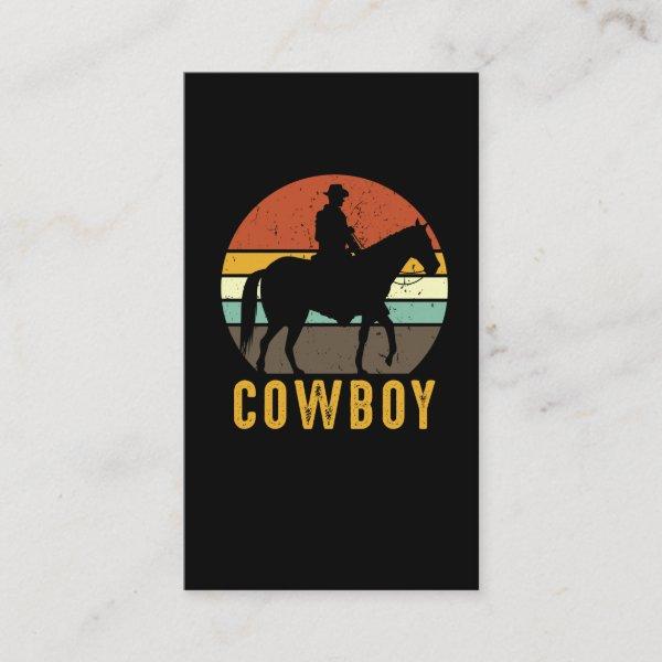 Country Retro Cowboy Western Horse Rider