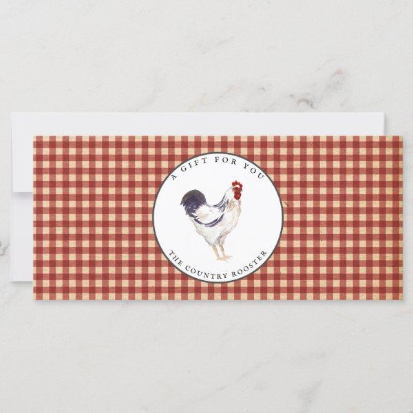 Country Rooster Farmhouse Gift Certificate