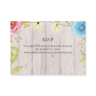 Country Rustic Whitewash Wood String Light Wedding