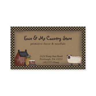 Country Saltbox & Sheep  Template