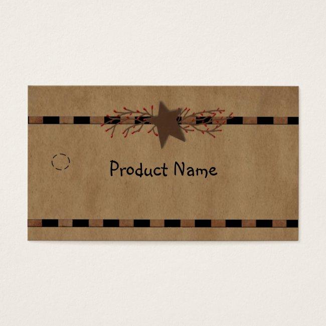Country Star Hang Tag