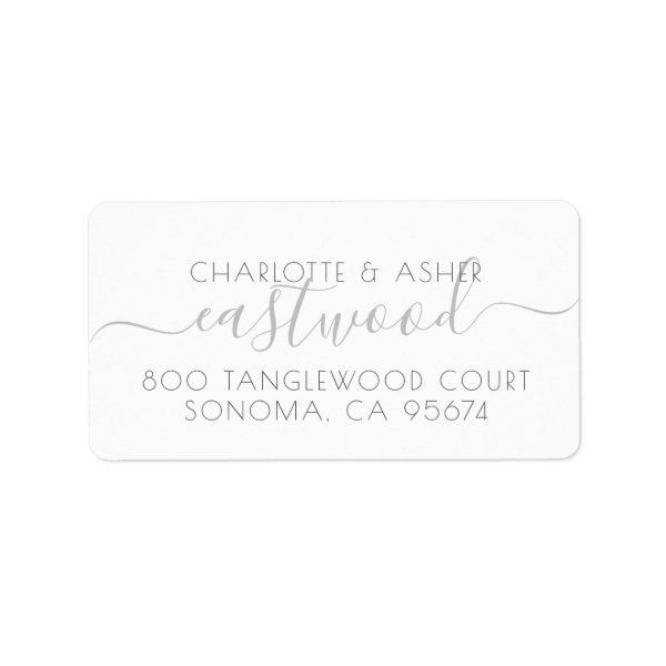 Couple Name Monogram Note Card Label