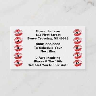 Couples Keep Romance Alive Punch Cards Love Loyal