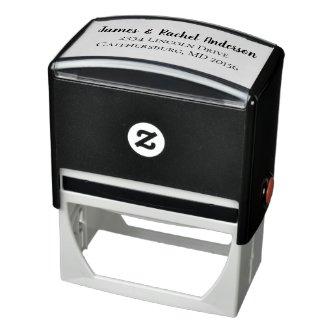 Couples Names and Return Address Self-inking Stamp
