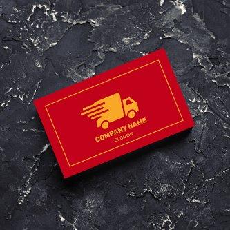 Courier Delivery Professional Red & Yellow Modern
