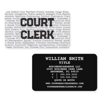 Court Clerk Legal Words