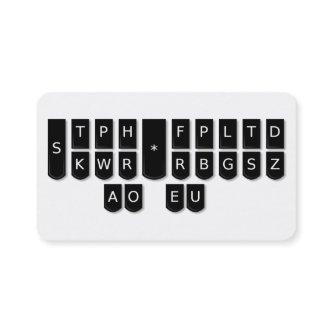 Court Reporter Black Steno Machine Keys Cards