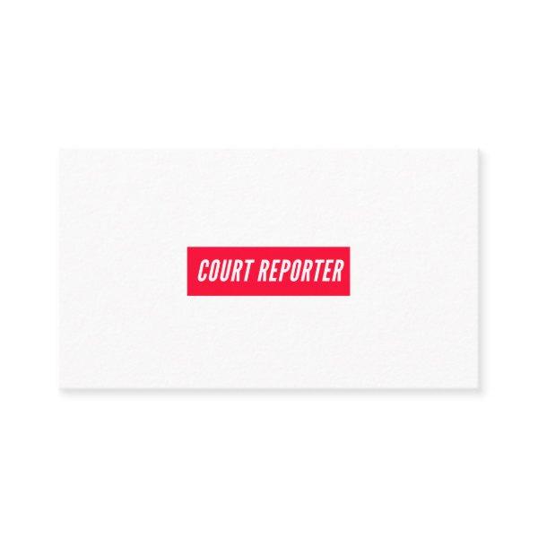 Court Reporter