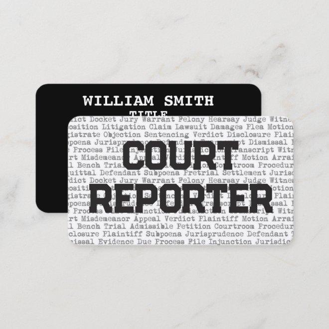 Court Reporter Legal Words