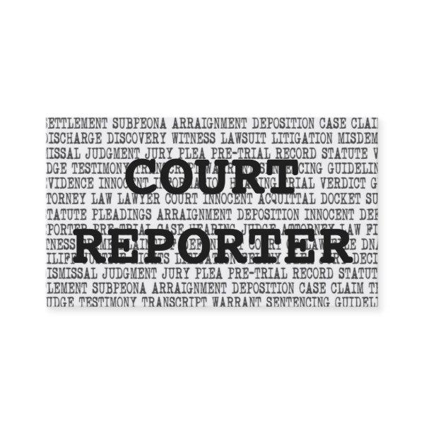 Court Reporter Legal Words