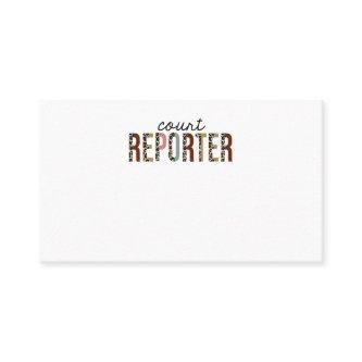 Court Reporter Leopard Print Funny