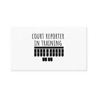 Court reporting in training