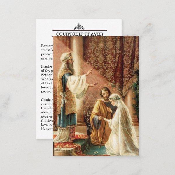 Courtship / Engagement Prayer Holy Card