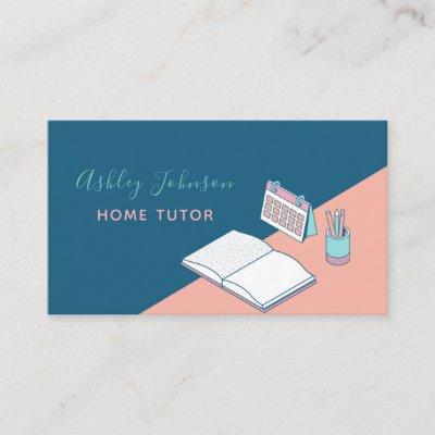 Cover Teacher Private Home Tutor Two Color Elegant
