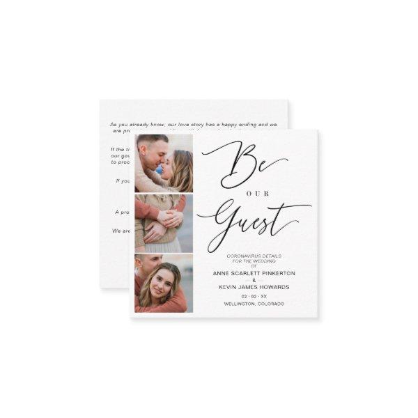 Covid19 Trendy Be our Guest Chic Romantic 3 Photos Square
