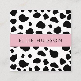 Cow Print, Cow Pattern, Cow Spots, Black And White Square